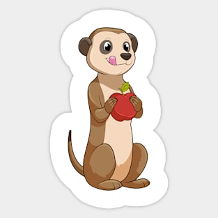 Meerkat with Apple Sticker